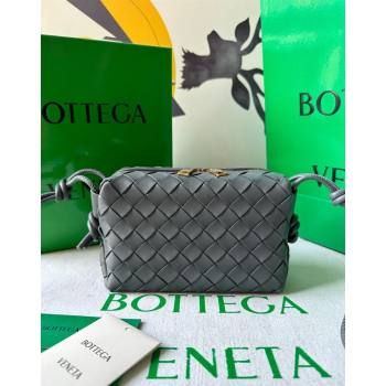 Bottega Veneta Mini Loop Camera Bag in Intrecciato Leather Thunder Grey 2023 723547 (WT-231212040)