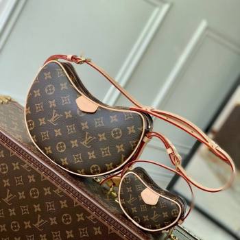 Louis Vuitton Croisant MM Shoulder Bag Coin Purse M46828 Monogram Canvas 2024 (KI-231208027)