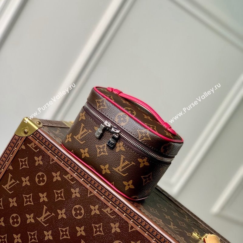 Louis Vuitton Nice Nano Toiletry Pouch M44936 Monogram Canvas/Fuchsia Pink 2023 (KI-231208030)