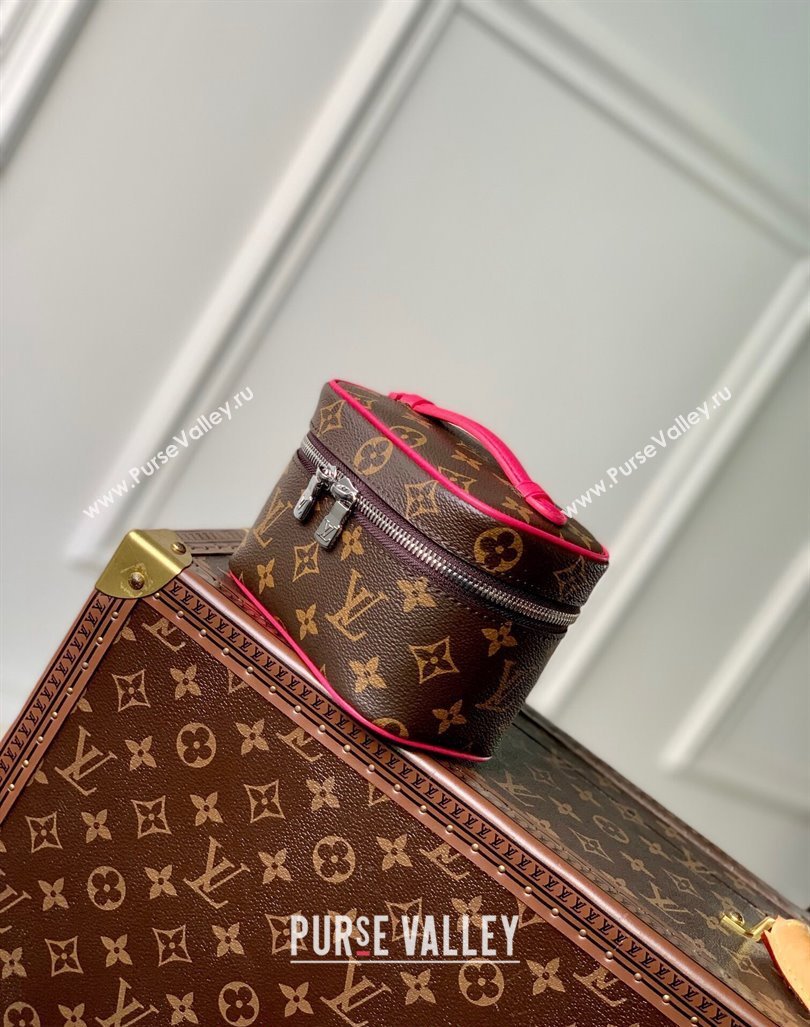 Louis Vuitton Nice Nano Toiletry Pouch M44936 Monogram Canvas/Fuchsia Pink 2023 (KI-231208030)