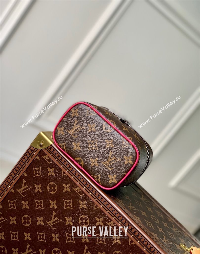 Louis Vuitton Nice Nano Toiletry Pouch M44936 Monogram Canvas/Fuchsia Pink 2023 (KI-231208030)