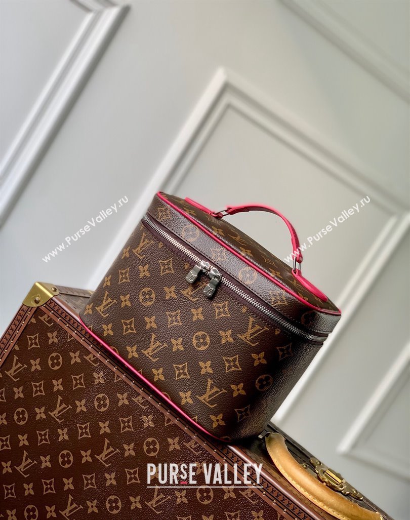 Louis Vuitton Nice BB Toiletry Pouch M44936 Monogram Canvas/Fuchsia Pink 2023 (KI-231208032)