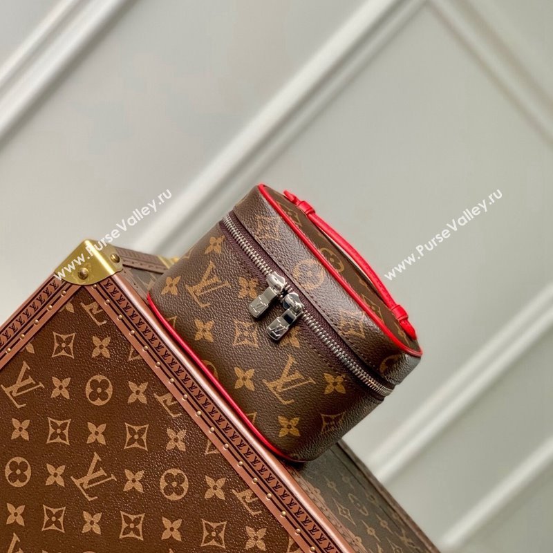 Louis Vuitton Nice Nano Toiletry Pouch M44936 Monogram Canvas/Rouge Red 2023 (KI-231208033)