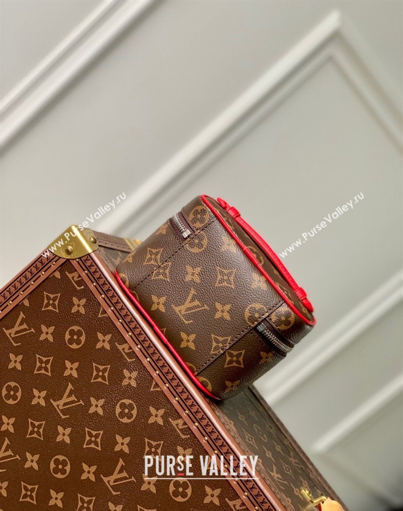 Louis Vuitton Nice Nano Toiletry Pouch M44936 Monogram Canvas/Rouge Red 2023 (KI-231208033)