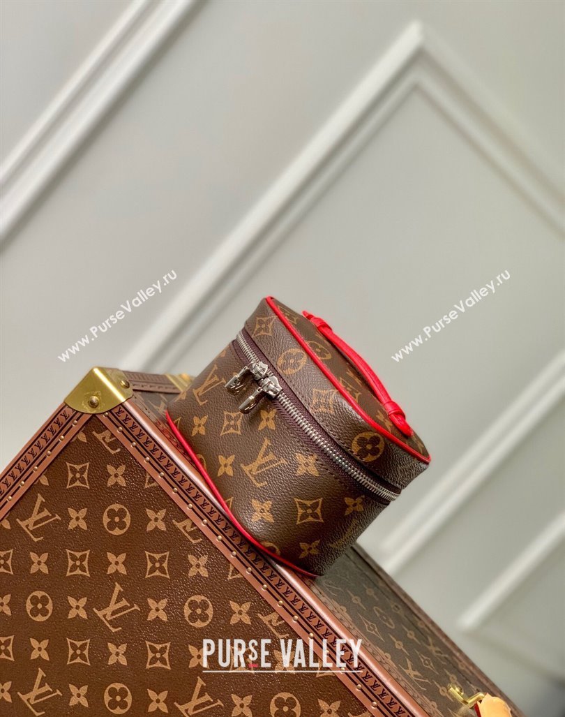 Louis Vuitton Nice Nano Toiletry Pouch M44936 Monogram Canvas/Rouge Red 2023 (KI-231208033)