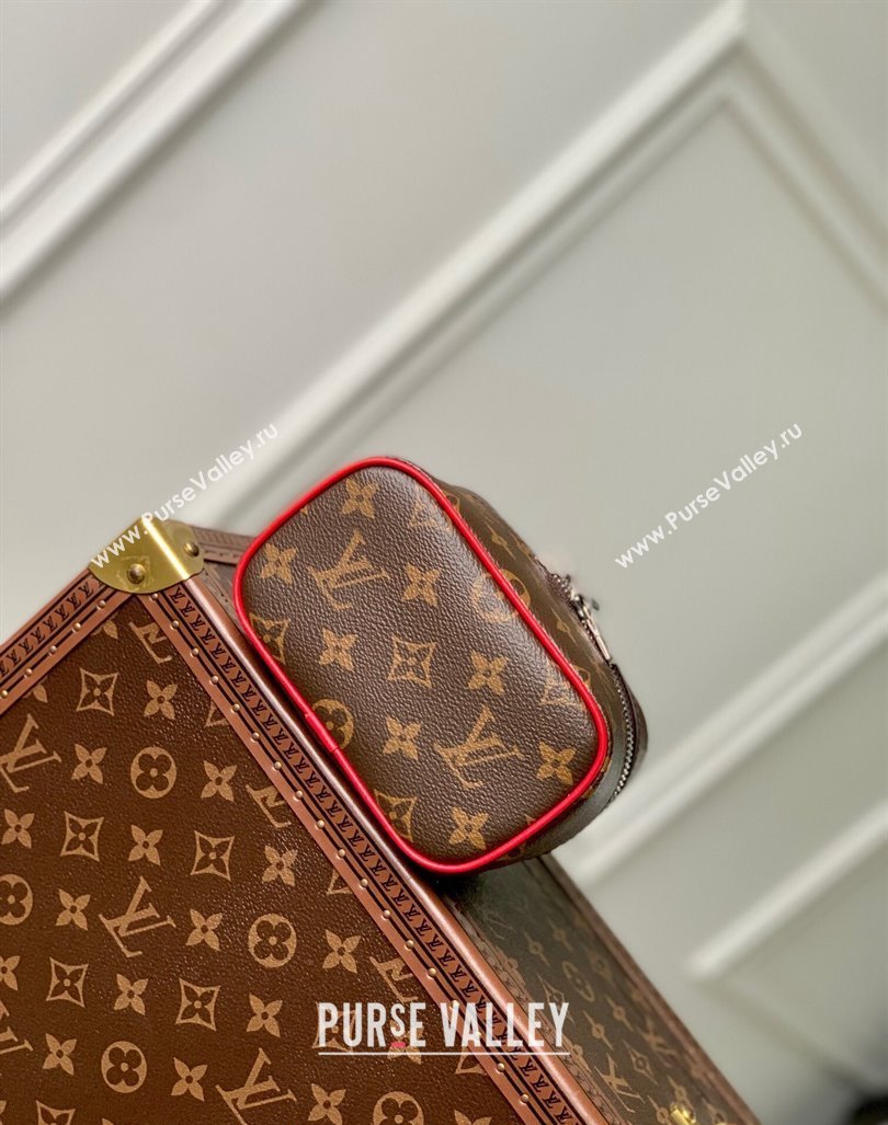 Louis Vuitton Nice Nano Toiletry Pouch M44936 Monogram Canvas/Rouge Red 2023 (KI-231208033)