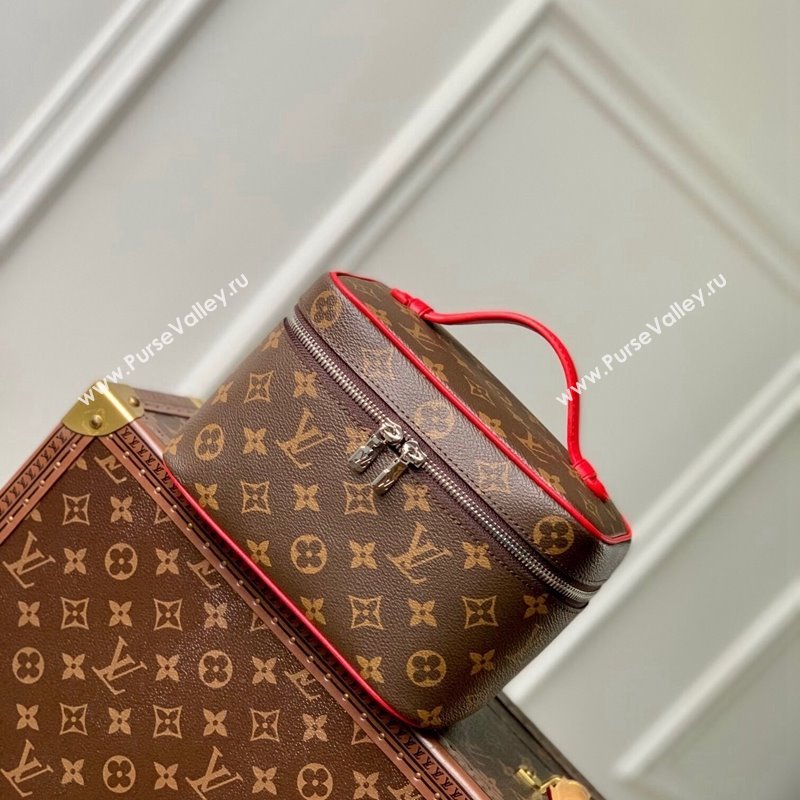 Louis Vuitton Nice BB Toiletry Pouch M46766 Monogram Canvas/Rouge Red 2023 (KI-231208034)