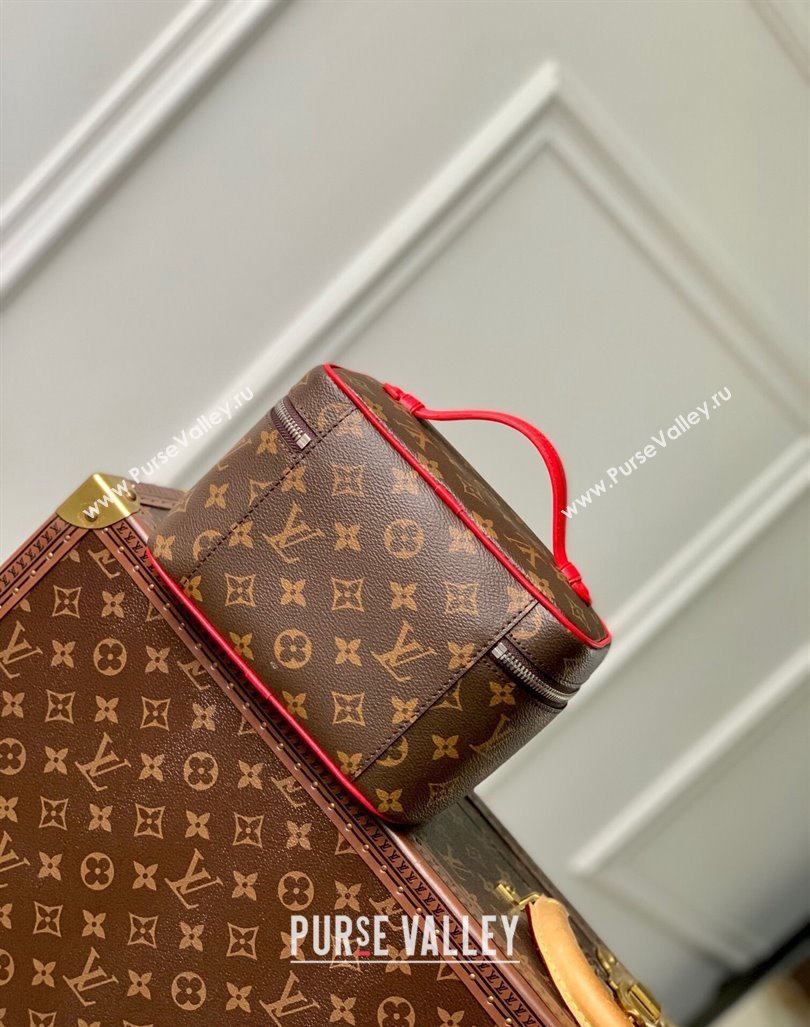 Louis Vuitton Nice BB Toiletry Pouch M46766 Monogram Canvas/Rouge Red 2023 (KI-231208034)