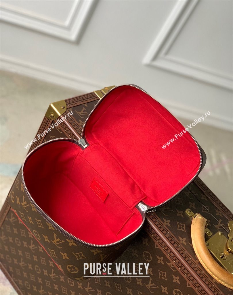 Louis Vuitton Nice BB Toiletry Pouch M46766 Monogram Canvas/Rouge Red 2023 (KI-231208034)