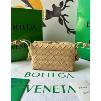 Bottega Veneta Mini Loop Camera Bag in Intrecciato Leather Porridge Yellow 2023 723547 (WT-231212041)