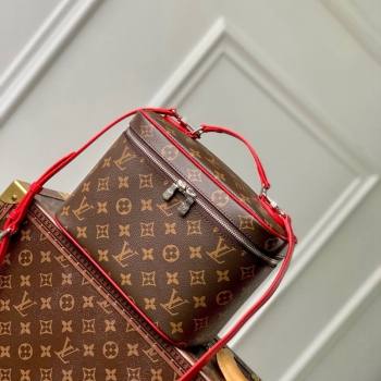 Louis Vuitton Nice BB Toiletry Pouch M42265 Monogram Canvas/Rouge Red 2023 (KI-231208035)