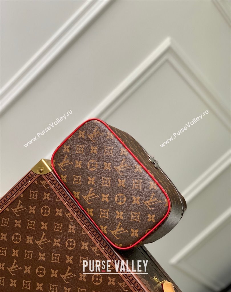 Louis Vuitton Nice BB Toiletry Pouch M42265 Monogram Canvas/Rouge Red 2023 (KI-231208035)