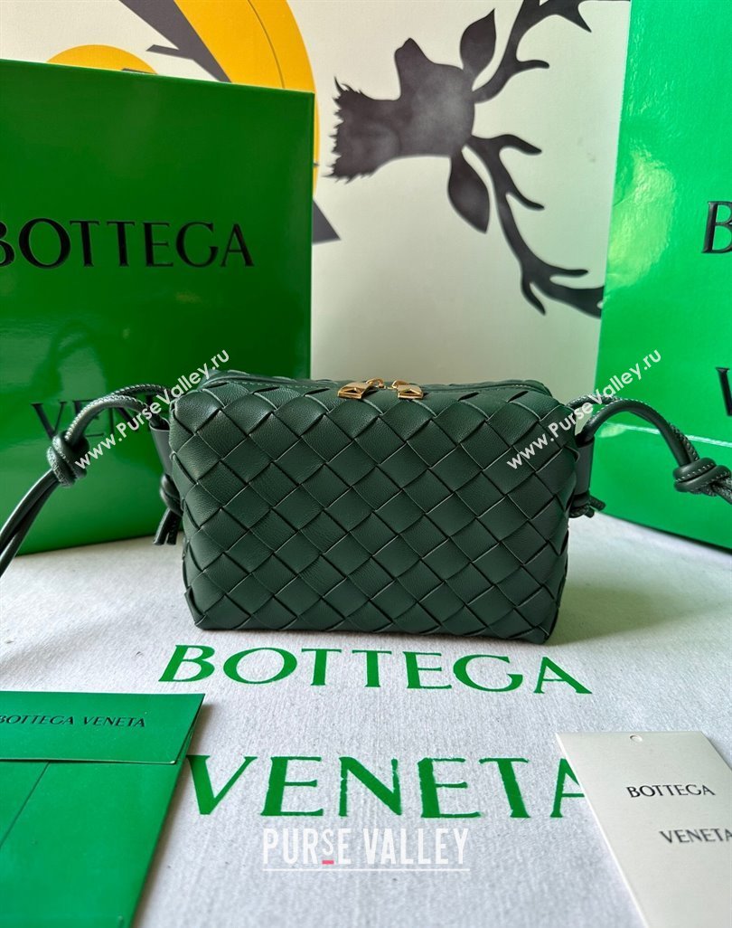 Bottega Veneta Mini Loop Camera Bag in Intrecciato Leather Raintree Green 2023 723547 (WT-231212042)