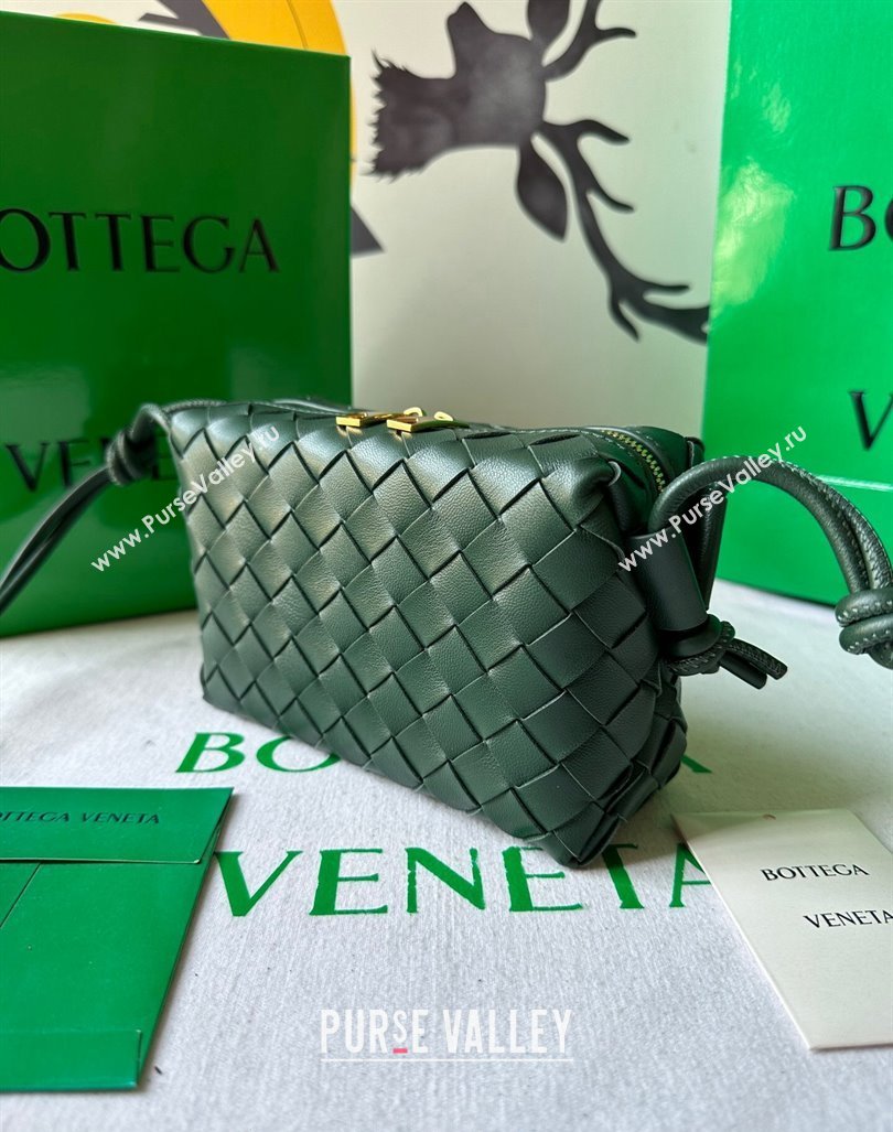 Bottega Veneta Mini Loop Camera Bag in Intrecciato Leather Raintree Green 2023 723547 (WT-231212042)