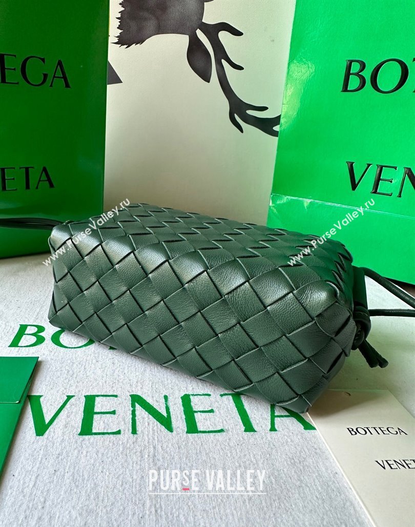 Bottega Veneta Mini Loop Camera Bag in Intrecciato Leather Raintree Green 2023 723547 (WT-231212042)