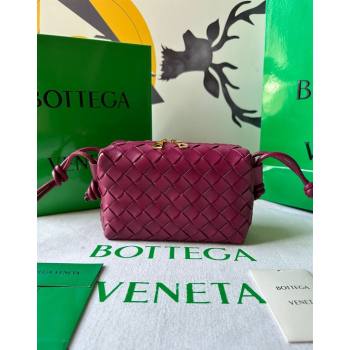 Bottega Veneta Mini Loop Camera Bag in Intrecciato Leather Cinnabar Red 2023 723547 (WT-231212043)