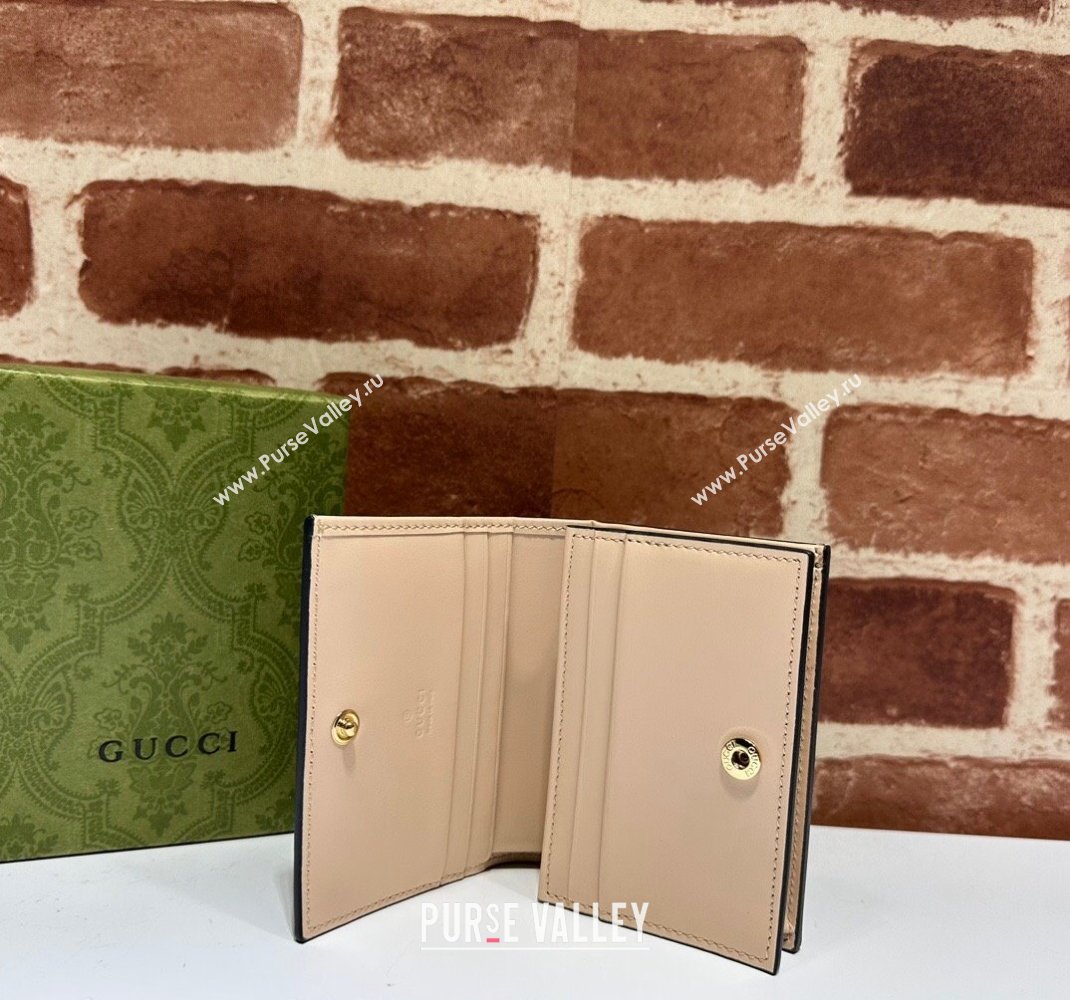 Gucci Card case Wallet in Beige Horsebit Striped GG Canvas 774332 2023 (DLH-231208052)