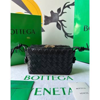 Bottega Veneta Mini Loop Camera Bag in Intrecciato Leather Black 2023 723547 (WT-231212044)