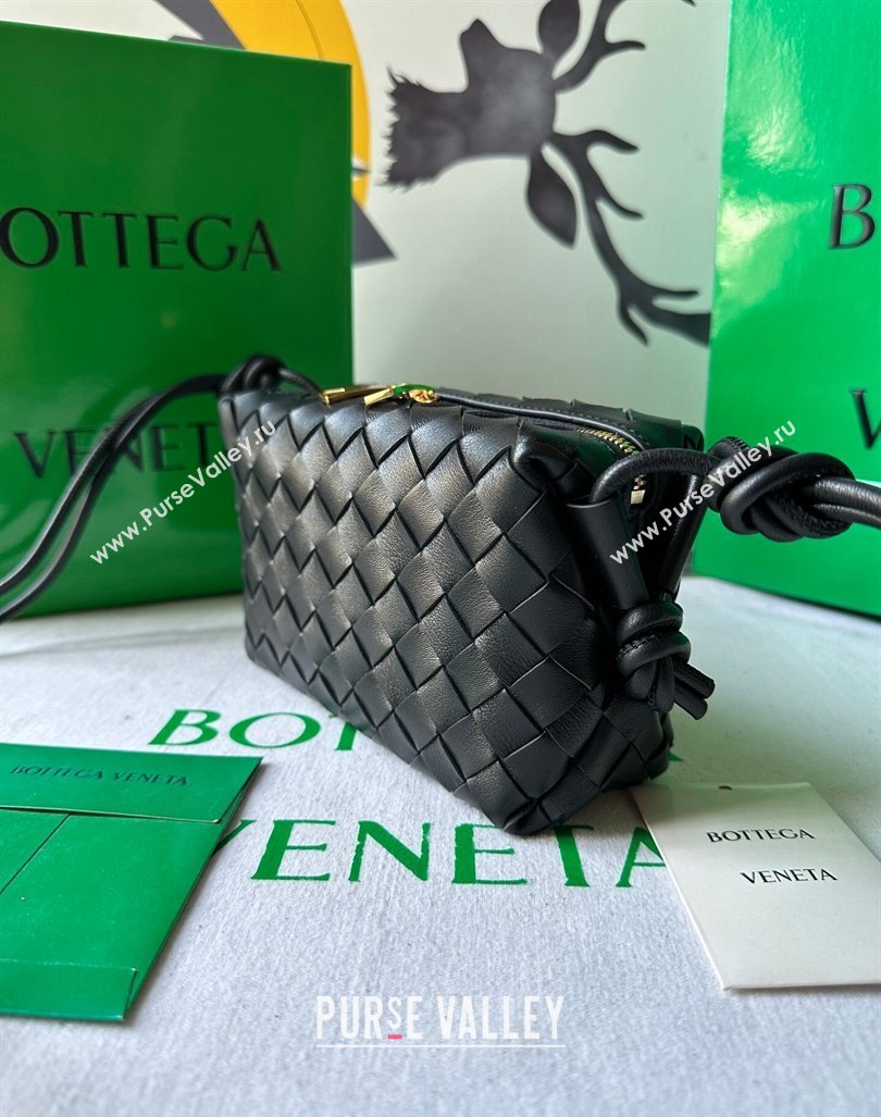 Bottega Veneta Mini Loop Camera Bag in Intrecciato Leather Black 2023 723547 (WT-231212044)