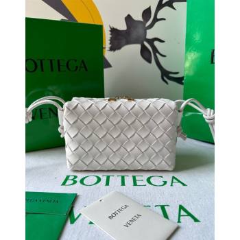 Bottega Veneta Mini Loop Camera Bag in Intrecciato Leather White 2023 723547 (WT-231212045)