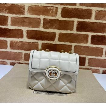 Gucci Deco quilted leather Mini Shoulder bag 741457 White 2023 (DLH-231209024)