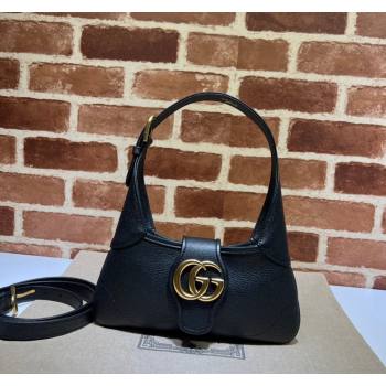 Gucci Aphrodite Small Shoulder Bag in Soft Leather 735106 Black 2023 (DLH-231209026)