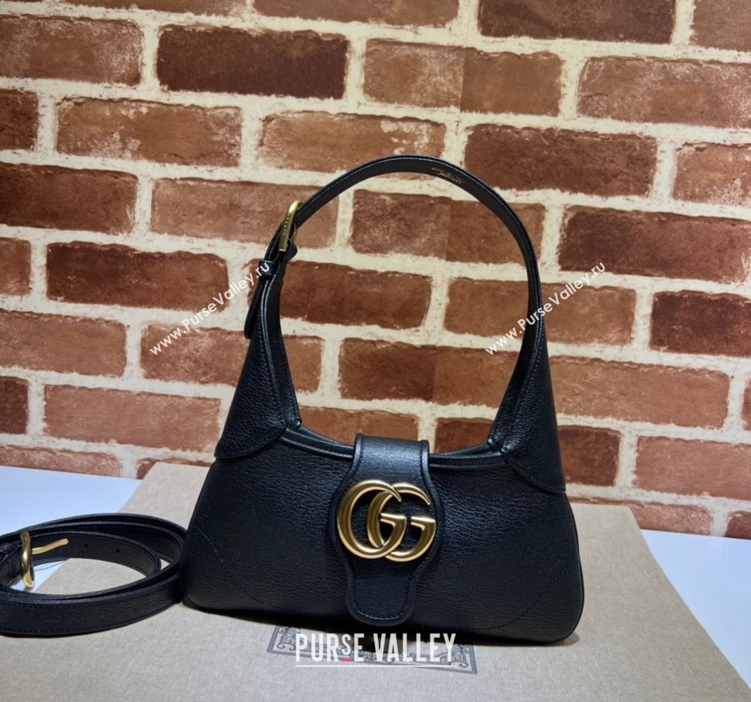 Gucci Aphrodite Small Shoulder Bag in Soft Leather 735106 Black 2023 (DLH-231209026)