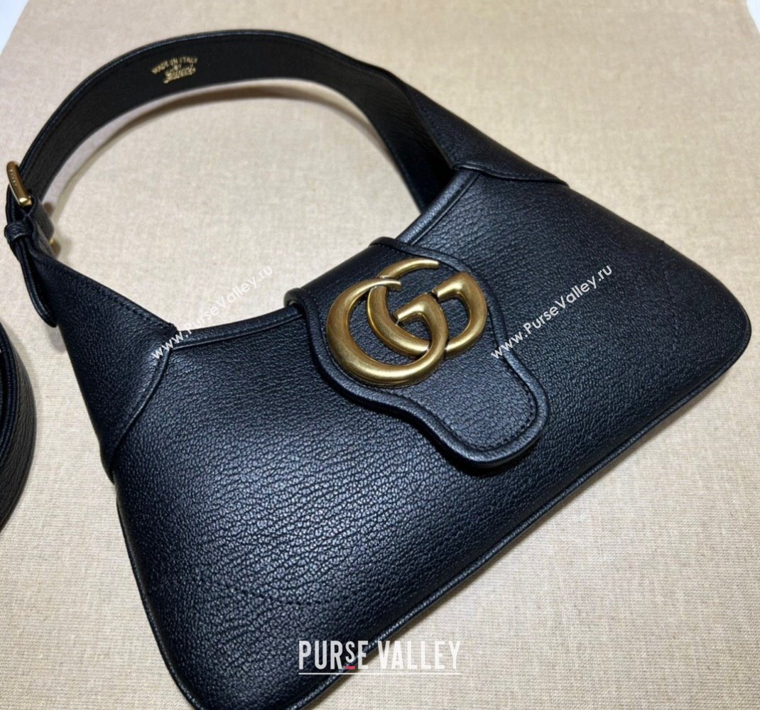 Gucci Aphrodite Small Shoulder Bag in Soft Leather 735106 Black 2023 (DLH-231209026)