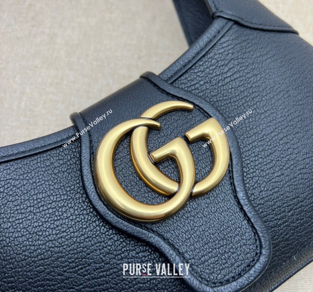 Gucci Aphrodite Small Shoulder Bag in Soft Leather 735106 Black 2023 (DLH-231209026)