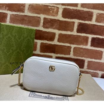 Gucci GG Marmont Leather Mini Shoulder Bag 772759 White 2023 (DLH-231209032)