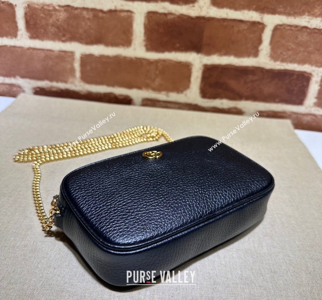 Gucci GG Marmont Leather Mini Shoulder Bag 772759 Black 2023 (DLH-231209033)