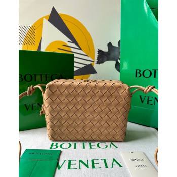 Bottega Veneta Small Loop Camera Bag in Intrecciato Leather Almond Beige 2023 736130 (WT-231212046)