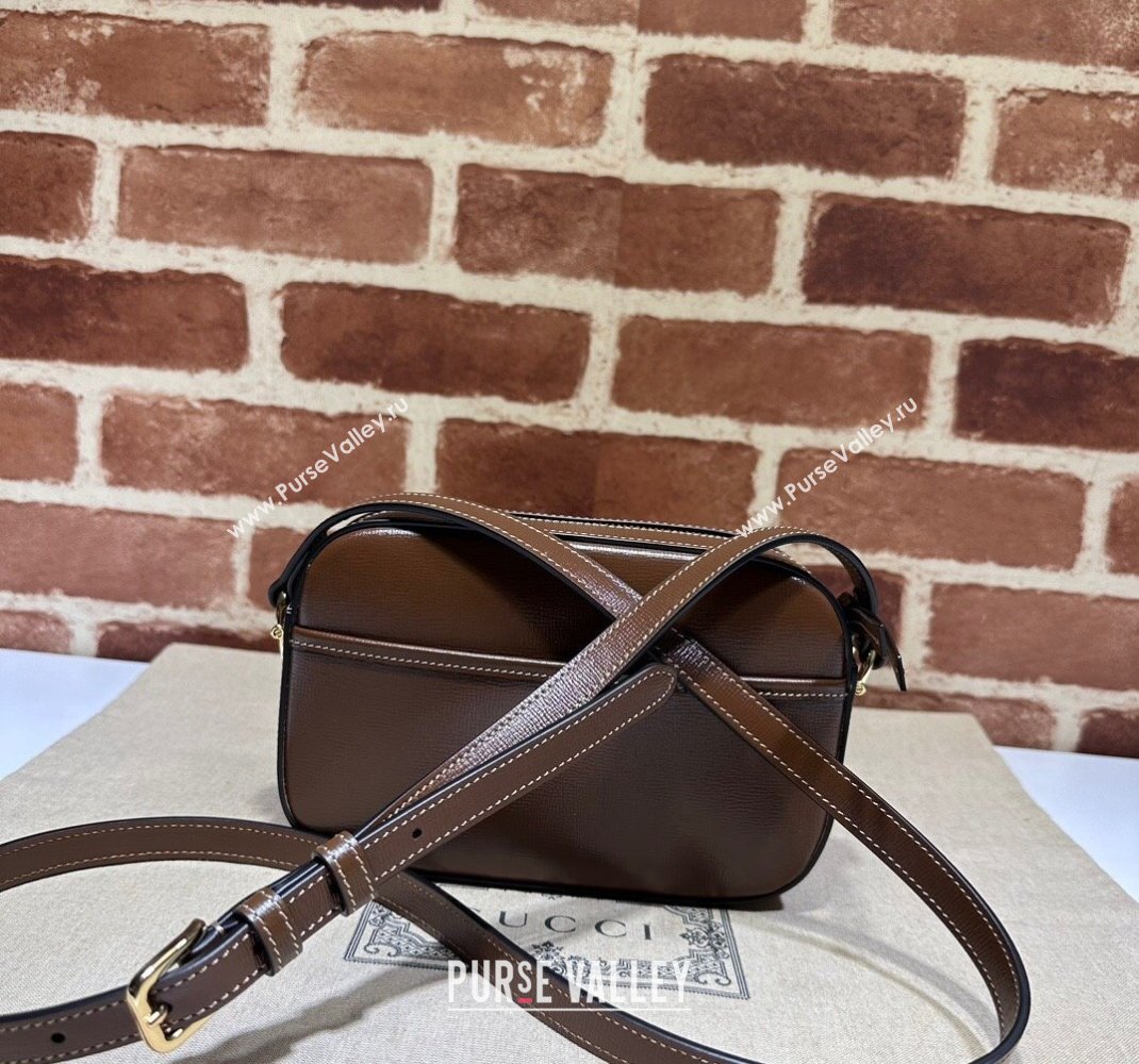 Gucci Horsebit 1955 Leather Small Shoulder Bag 760196 Brown 2023 (DLH-231209035)