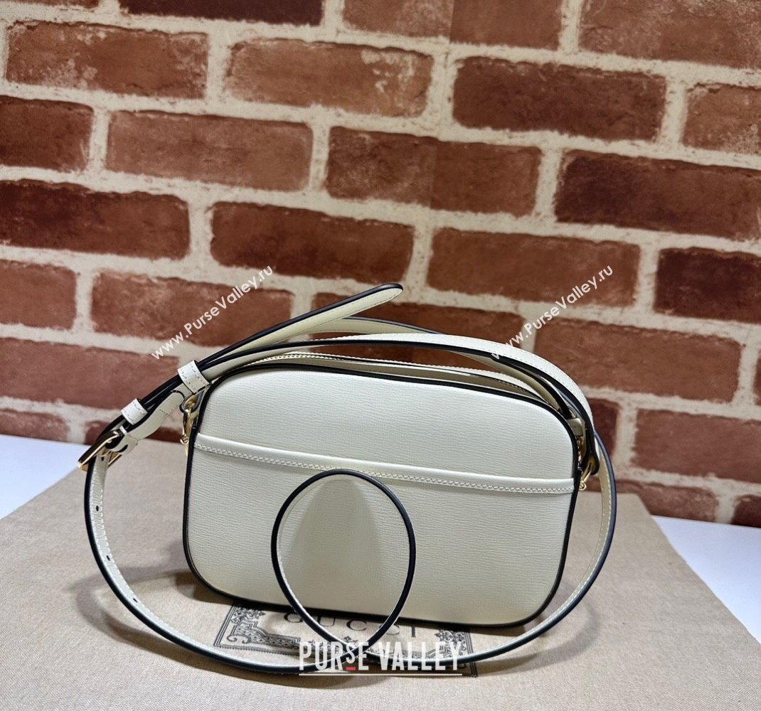 Gucci Horsebit 1955 Leather Small Shoulder Bag 760196 White 2023 (DLH-231209036)