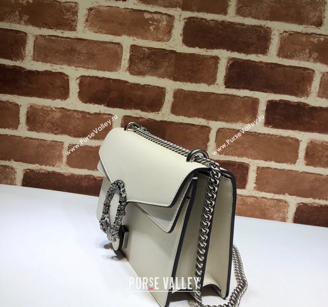 Gucci Dionysus Leather Shoulder Bag in Pig-Grained Leather 400249 White 2023 (DLH-231209040)