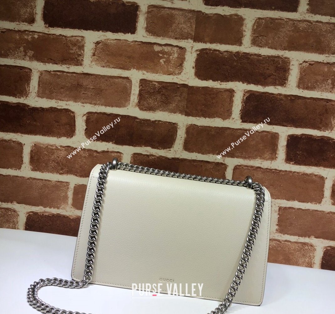 Gucci Dionysus Leather Shoulder Bag in Pig-Grained Leather 400249 White 2023 (DLH-231209040)