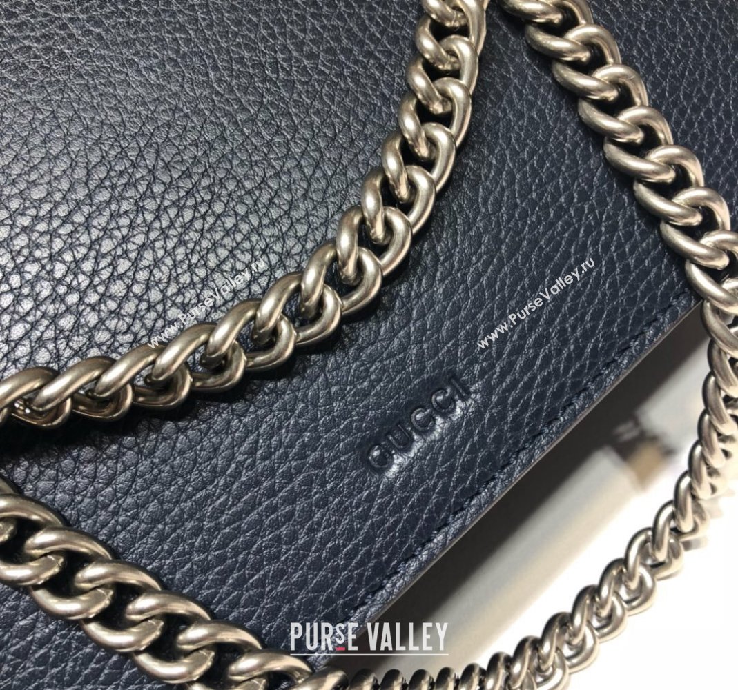 Gucci Dionysus Leather Shoulder Bag in Grained Leather 400249 Black 2025 (DLH-250210099)