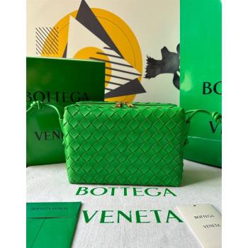 Bottega Veneta Small Loop Camera Bag in Intrecciato Leather Parakeet Green 2023 736130 (WT-231212048)