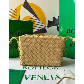 Bottega Veneta Small Loop Camera Bag in Intrecciato Leather Porridge Yellow 2023 736130 (WT-231212049)