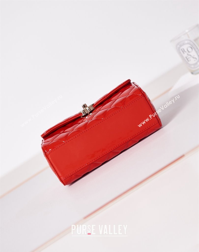 Chanel Patent Calfskin Small Box Bag AS4511 Red 2023 (yezi-231208023)