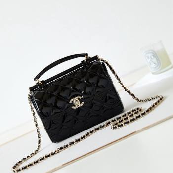 Chanel Patent Calfskin Small Box Bag AS4511 Black 2023 (yezi-231208024)