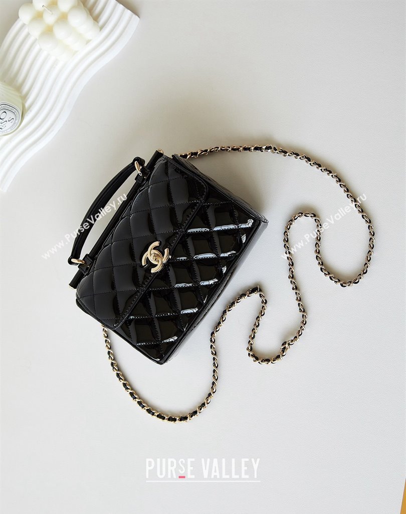 Chanel Patent Calfskin Small Box Bag AS4511 Black 2023 (yezi-231208024)