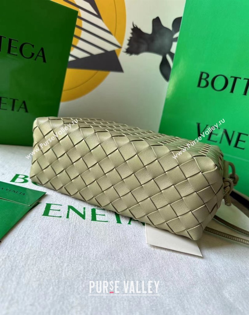 Bottega Veneta Small Loop Camera Bag in Intrecciato Leather Travetine Green 2023 736130 (WT-231212053)