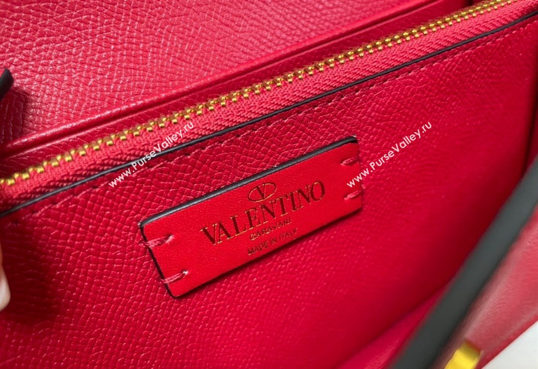 Valentino VLogo Signature Grainy Calfskin Wallet with Chain Red 2023 VLTN0093 (JD-231211068)