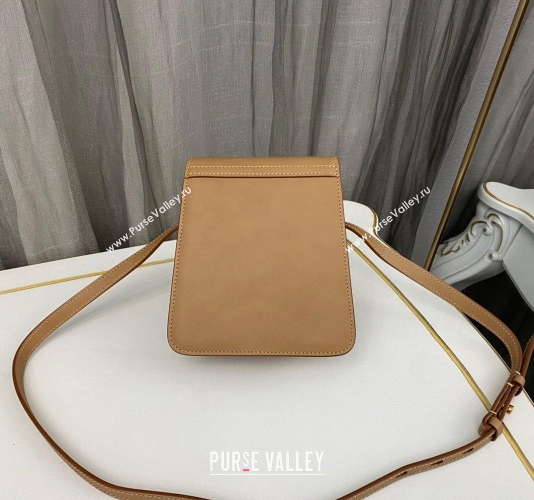 Saint Laurent Kaia NORTH/SOUTH Satchel in Vegetable-tanned Leather 668809 Apricot 2023 (nana-231211073)