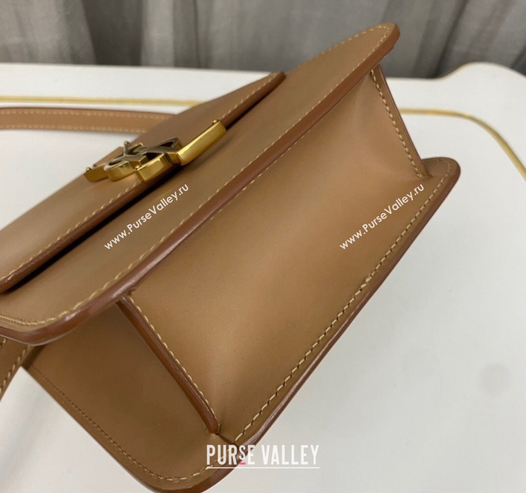 Saint Laurent Kaia NORTH/SOUTH Satchel in Vegetable-tanned Leather 668809 Apricot 2023 (nana-231211073)