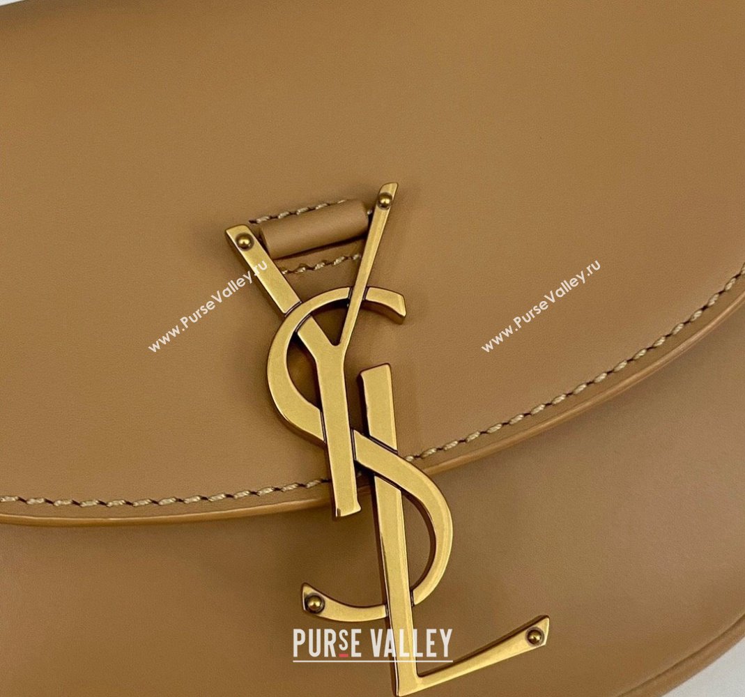 Saint Laurent Kaia Small Satchel Bag in Smooth Leather 619740 Apricot 2023 (nana-231211075)