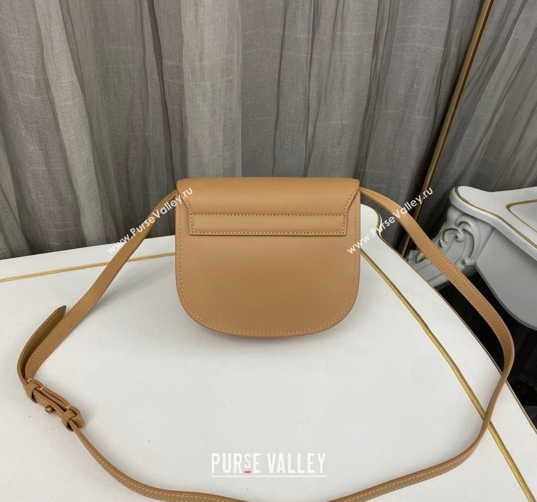 Saint Laurent Kaia Small Satchel Bag in Smooth Leather 619740 Apricot 2023 (nana-231211075)