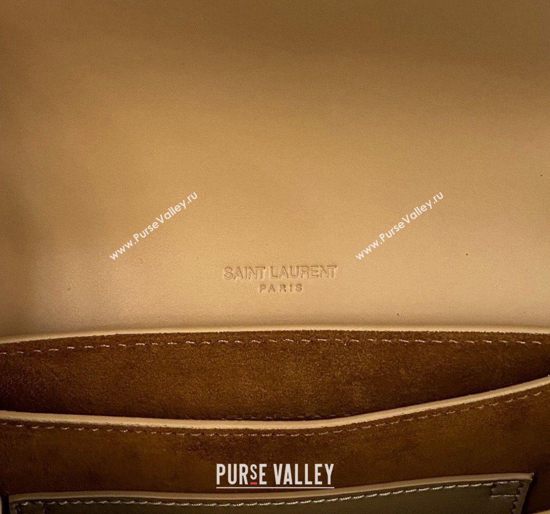 Saint Laurent Kaia Small Satchel Bag in Smooth Leather 619740 Apricot 2023 (nana-231211075)