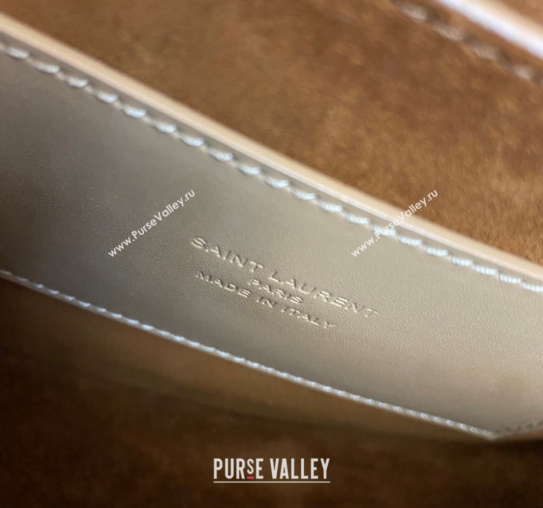 Saint Laurent Kaia Small Satchel Bag in Smooth Leather 619740 Apricot 2023 (nana-231211075)